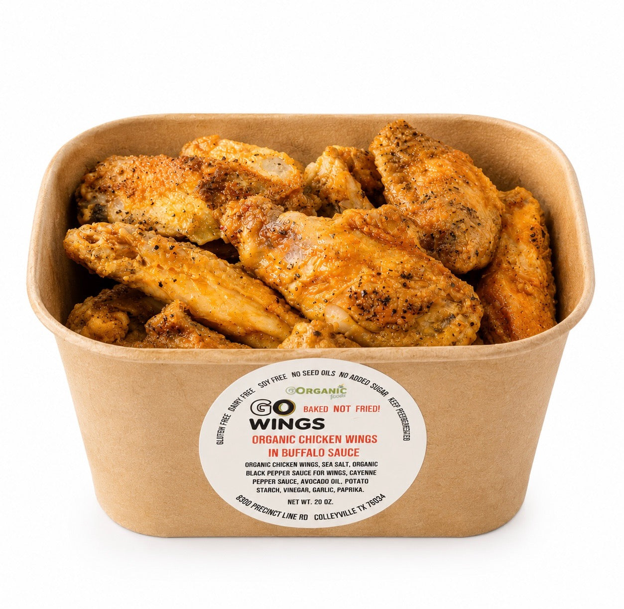 GO Wings - Organic Chicken Wings in Buffalo Sauce