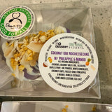 GO Dessert - Coconut Ube NoCheesecake with Pineapple & Mango