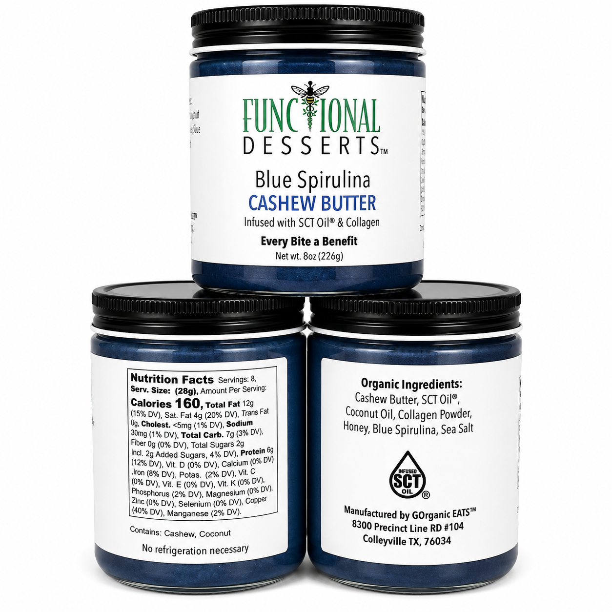 Blue Spirulina Cashew Butter