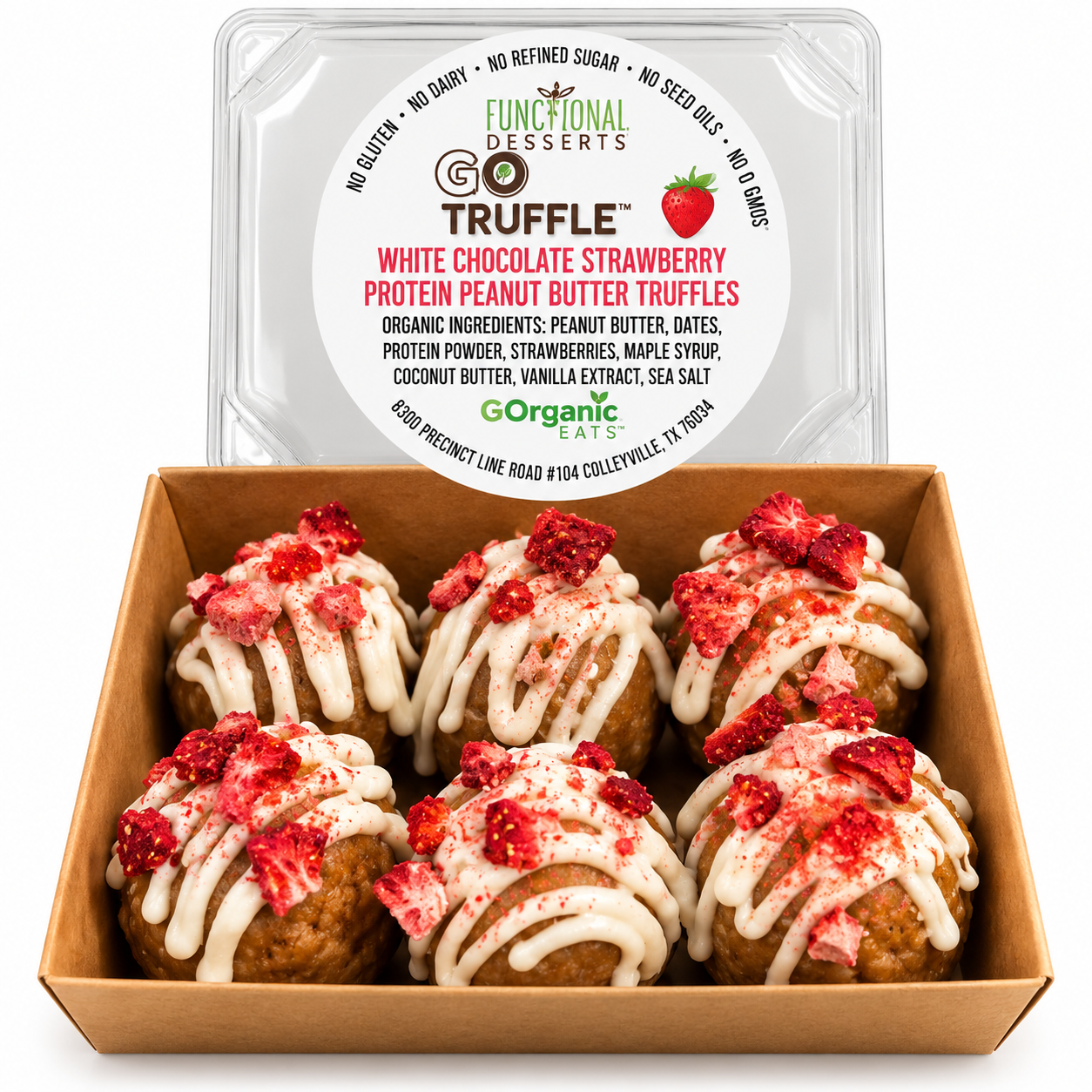 GO Truffle™ White Chocolate Strawberry Protein Peanut Butter